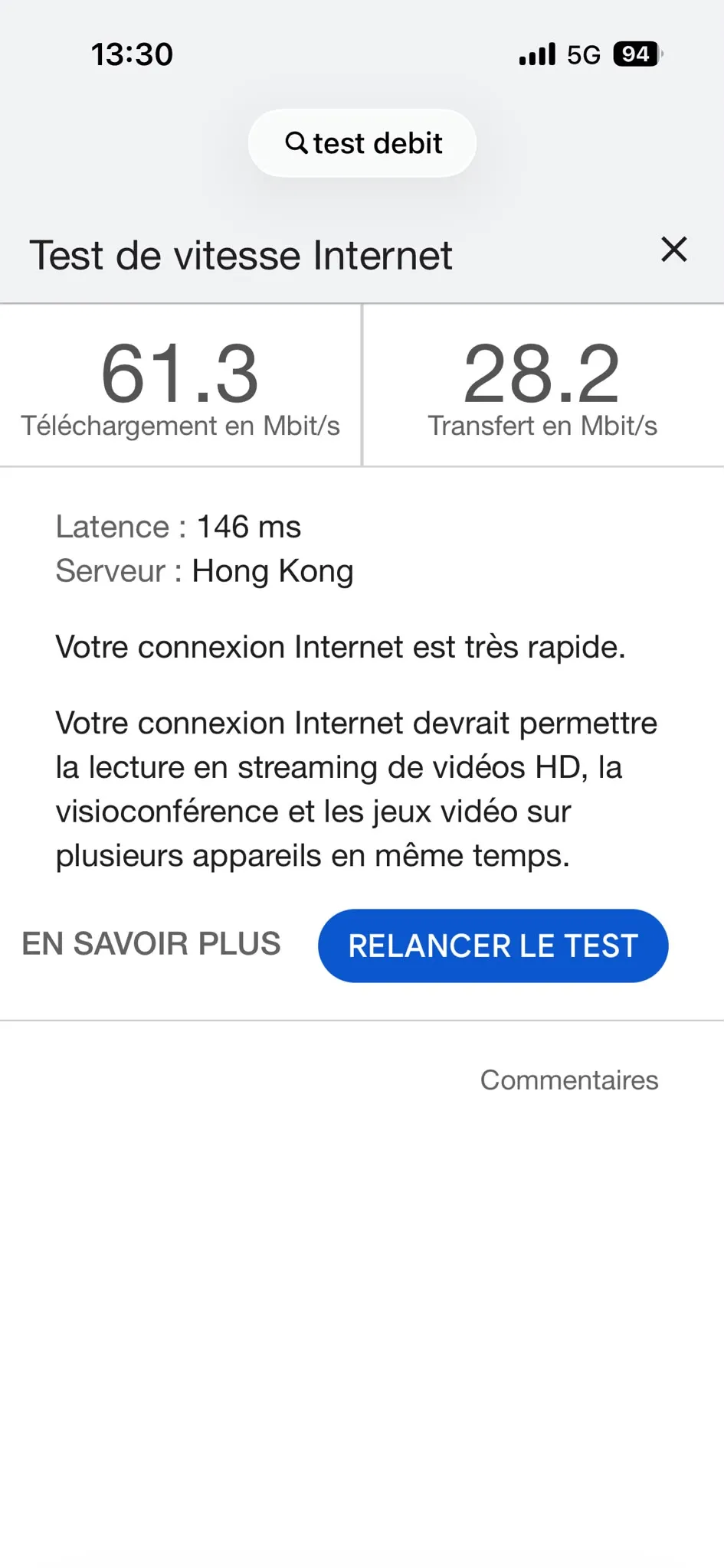 Speedtest screenshot Seoul Beob Wangnu Temple