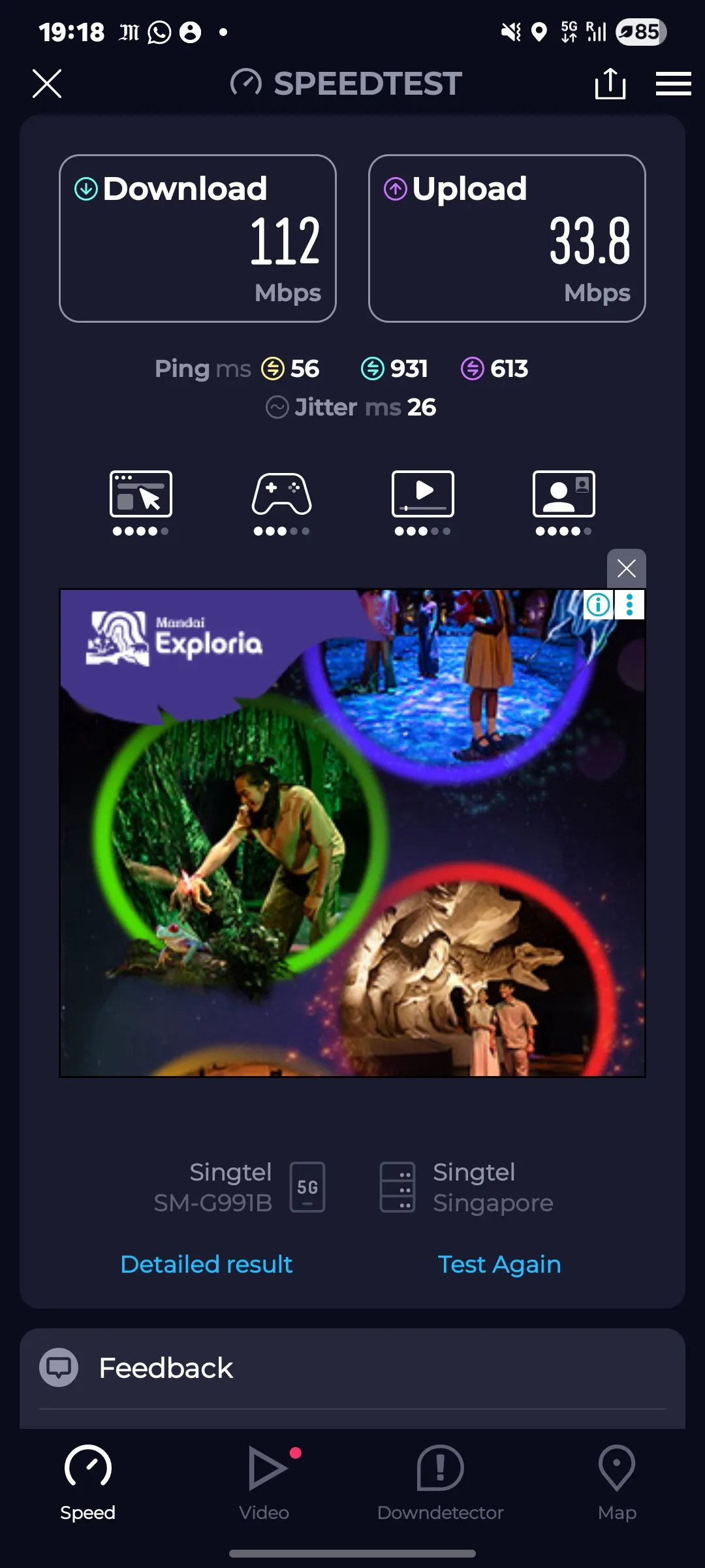 Speedtest screenshot Trang City Center